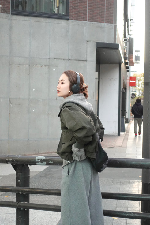 ダブルZIPフーディーニット